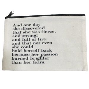 Canvas makeup bag NWOT